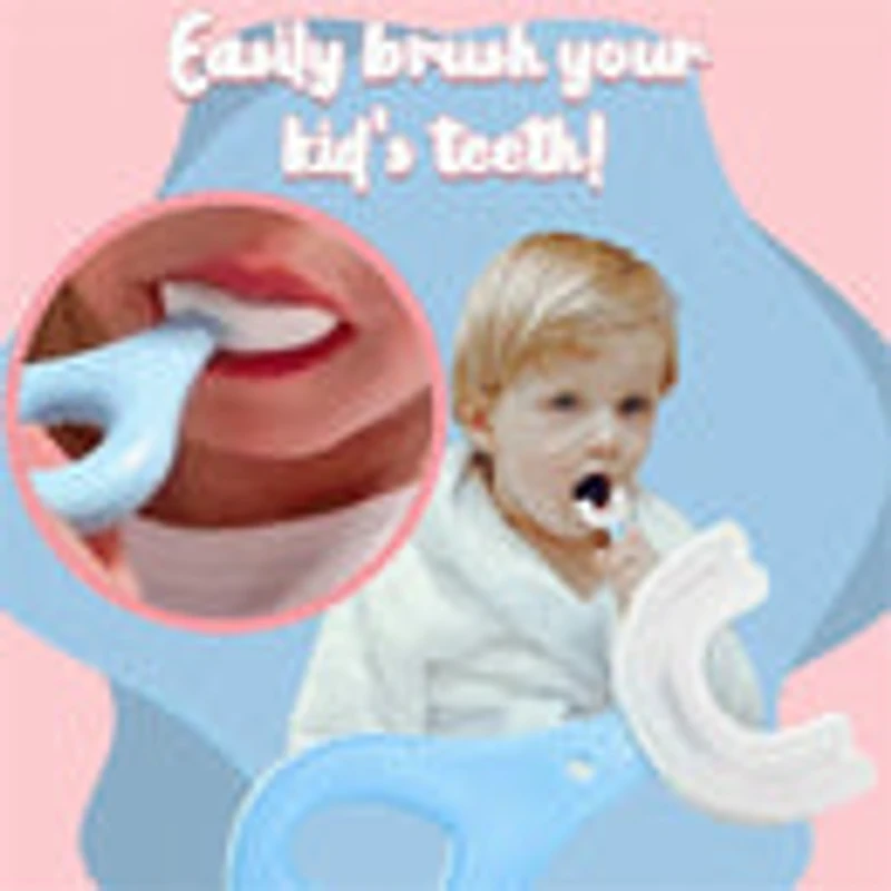 Baby Toothbrush Children 360 Degree U-shaped Child Toothbrush Teethers Baby Brush Silicone Kids Teeth Oral Care Cleaning - Thumbnail 8